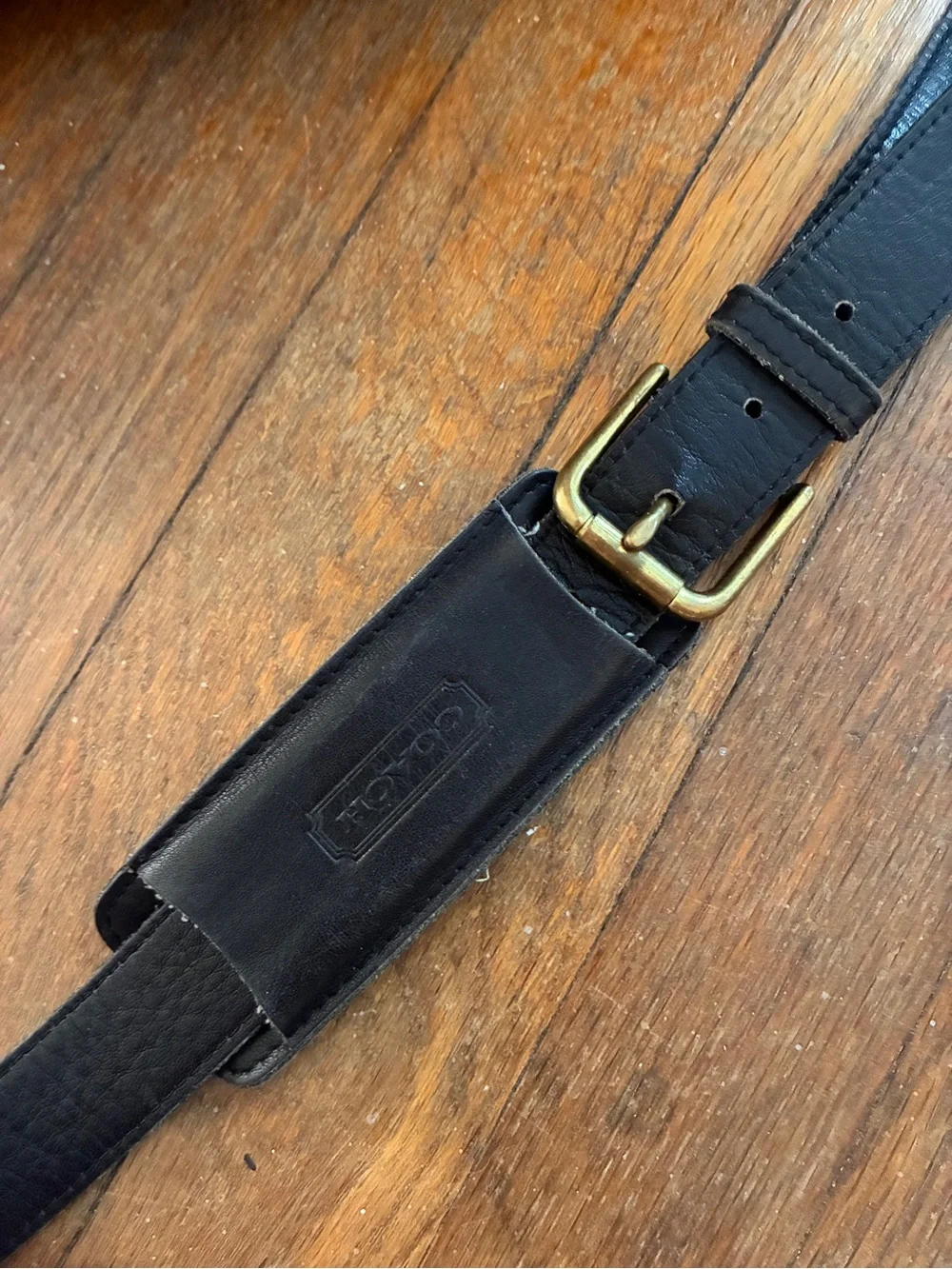 Coach Black Leather Prescott Briefcase with Gold Hardware